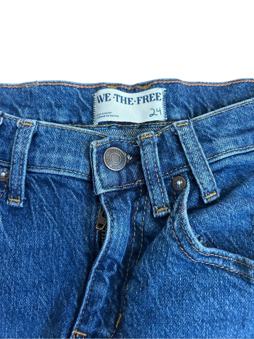Free People We The Free Raw Hem Cropped Denim Jeans size 24